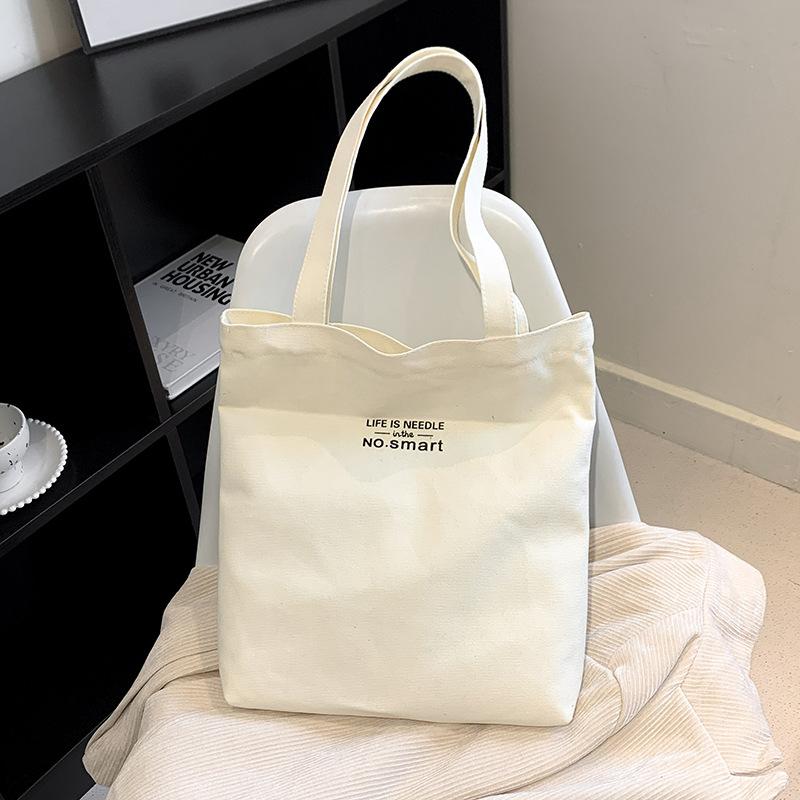 Женская холщовая сумка-тоут, повседневная на плечо, для работы, большая вместимость, с ручками, многофункциональная, большая хозяйственная сумка