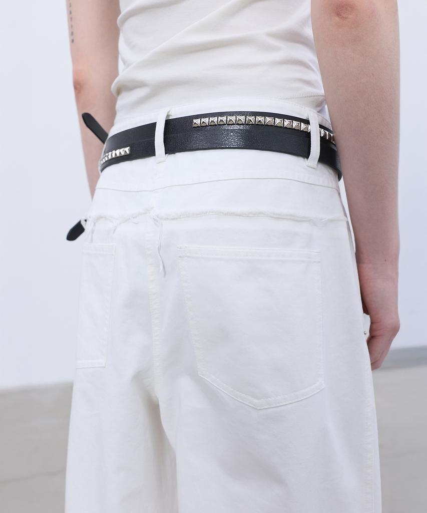 LCDC™ Frayed Line Detail Pants (White)