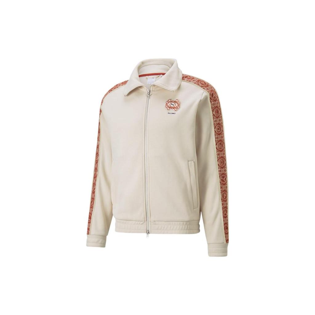 Puma Logo Embroidered Sports Casual Knit Jacket Unisex Jacket White 535963-80