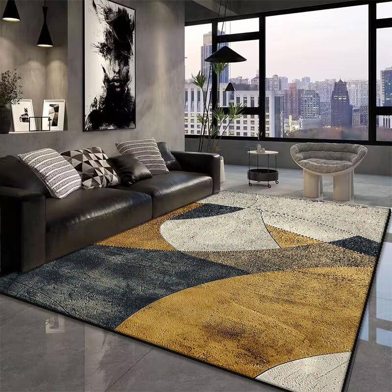 Red Black Modern Rug Abstract Carpet for Living Room Large Bedroom Decoration Rug Light Luxury Sofa Coffee Table Mat Non-slip