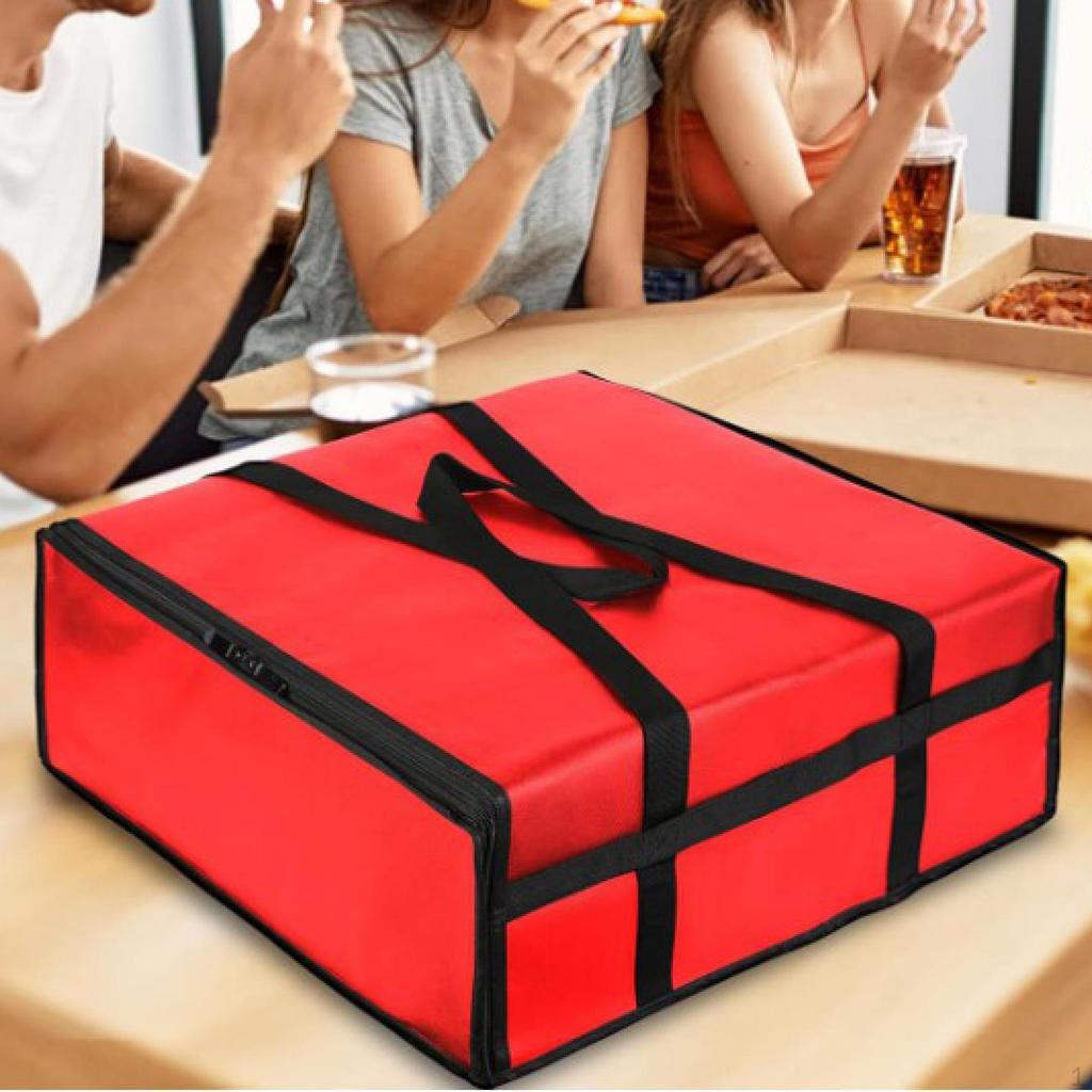 Теплоизоляционный чехол для пиццы, чехол для переноски, легко моется, с двойными ручками, тяжелый