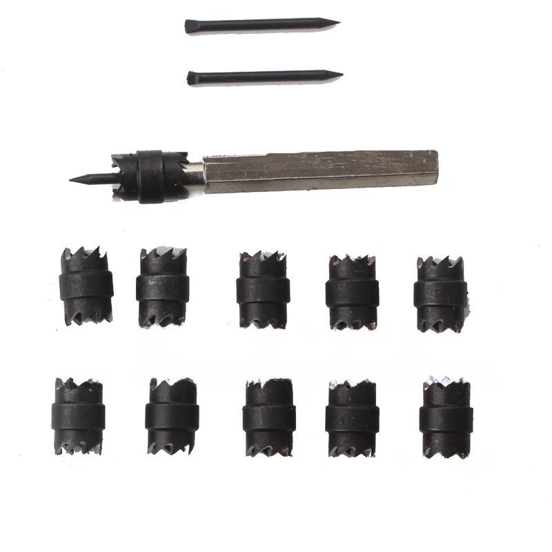 Набор из 13 сверл из быстрорежущей стали для удаления точечной сварки с шестигранной ручкой