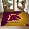 Brisbane Broncos Design Crystal Velvet Rug Soft Decorative Mat for Bedroom Entrance