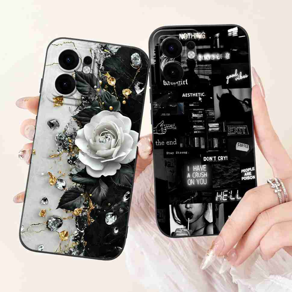 Чехол Цветочный Кролик для OPPO Reno 13F 4G 5G Силиконовый Мягкий Чехол для OPPO Reno13 F Reno13F 5G CPH2699 2025 Fundas Capas