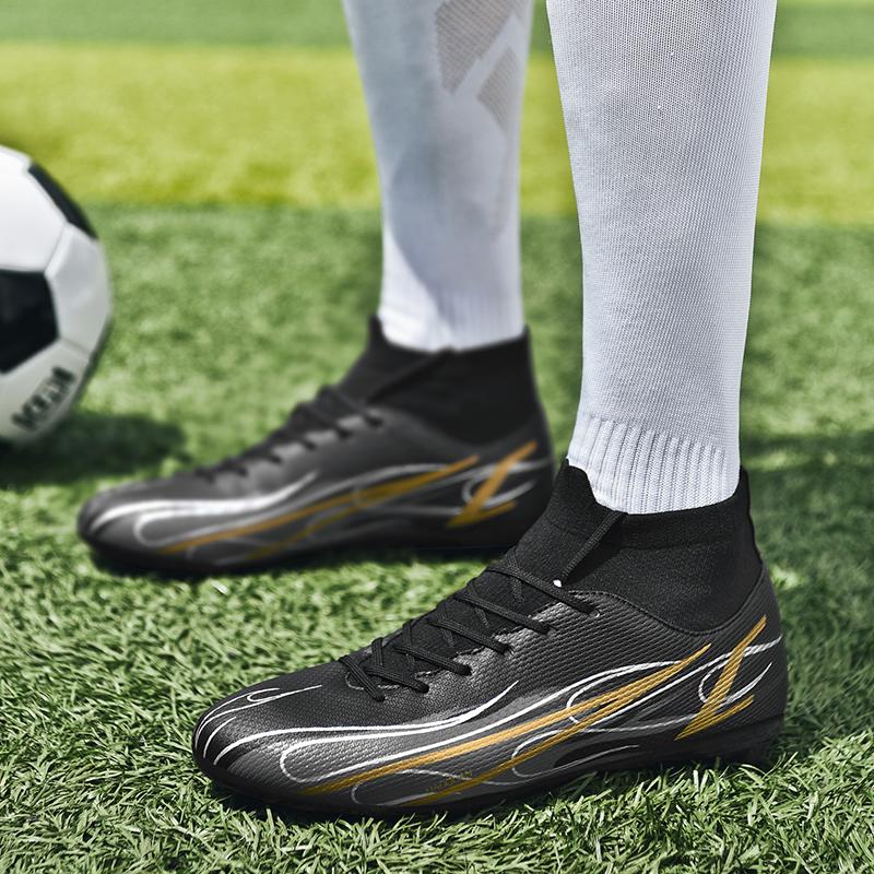 35-47 Yards Shock-absorbing Non-slip Wear-resistant High-top Socks New Long Nails Outdoor Football Sneakers