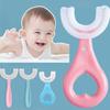 Solid Silicone Training 360 Toothbrush for Boys Girls Baby Kids Soft U-shaped Newborn Teeth Whitening Teethers Health Cleaner
