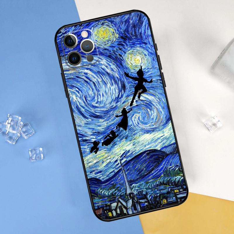 Чехол для телефона 'Звездная ночь' Ван Гога Для iPhone 16 Pro Max 12 13 Mini 11 14 15 Pro Max XR 16 15 Plus 16e Защитный чехол