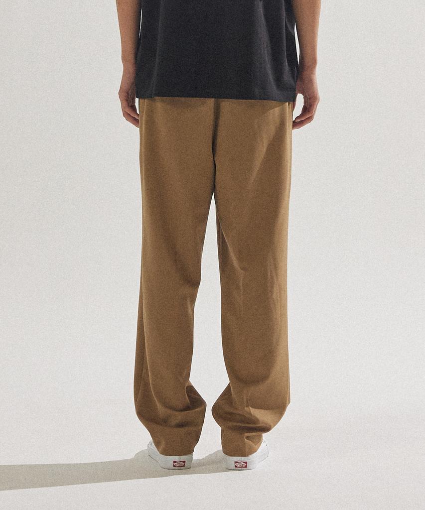 PALAP Unisex Essential Semi-Wide Elastic Waist Slacks Pants_Pl24F7Pt012_Dbe