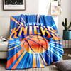 New York Knicks Theme Personalized Outdoor Flannel Blankets Soft And Suitable For All Seasons Perfect For Sofas Beds And Camping