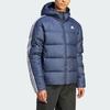 adidas Пуховик Essentials среднего веса с тремя полосками, мужская верхняя одежда, чернильно-синий IK3213