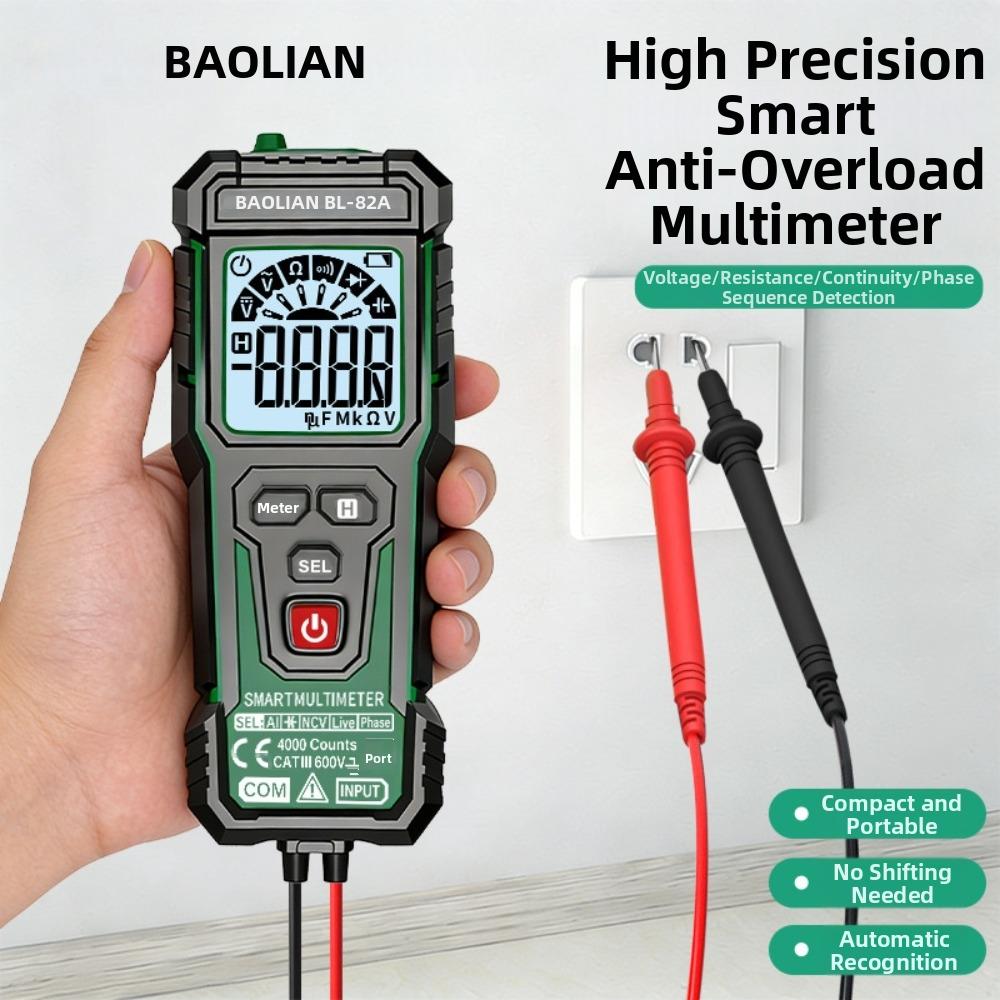 600V Auto Range Multimeter High Precision NCV Multimeter Portable TRMS Multimeter