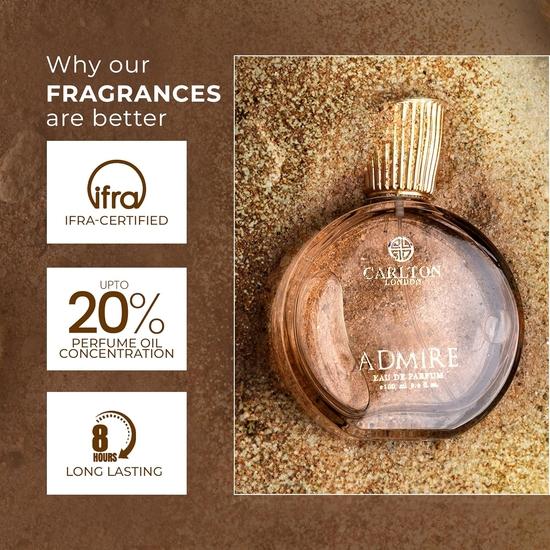 Carlton London Women Admire EDP Духи с миндалем, жасмином и мускусом | Премиальный, стойкий древесно-фруктовый аромат для женщин - 100 мл
