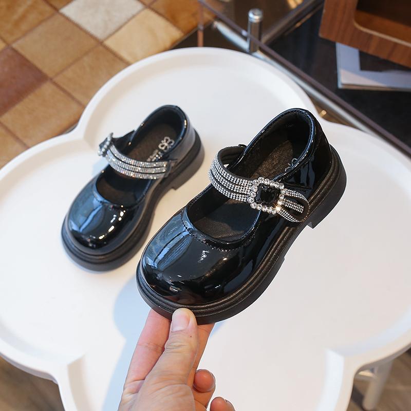 Girls Leather Shoes for Party Wedding Children Princess Shoes Fashion Kids Performance Shoes All Match Anti-Slippery 2024 New