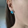 Silver Earrings with Turquoise (60002227)