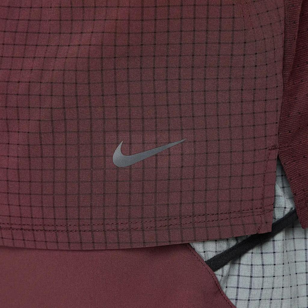 Nike Dry Fit Trail Durable Comfortable Stylish Versatile Short Sleeve T-Shirt Men Tops Red Brown DV9306-652
