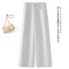 Narrow version fashion wide-leg jeans women's new high-waisted loose nine-point pants small straight denim trousers