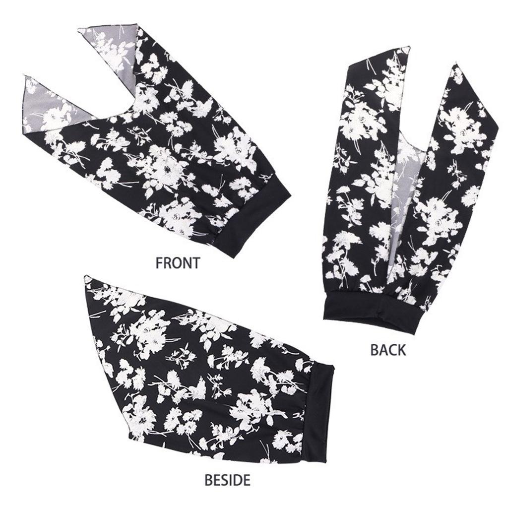 Women Vintage Turban Bonnet Hat with Elastic Wide Band Print Hijab Hat Bandana Headwrap Hat for Hair Loss Pastoral Hat