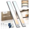 LROLTEF Indoor Kitchen Light, LED Sensor Light with Motion Sensor, Type-C Rechargeable, 3 Color Adjustable, Stepless Dimming, 21cm, 1500mAh, High