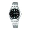 Женские часы Seiko Selection STPX031, Сделано в Японии, На солнечной батарее, Черный циферблат, Серебристый корпус/браслет