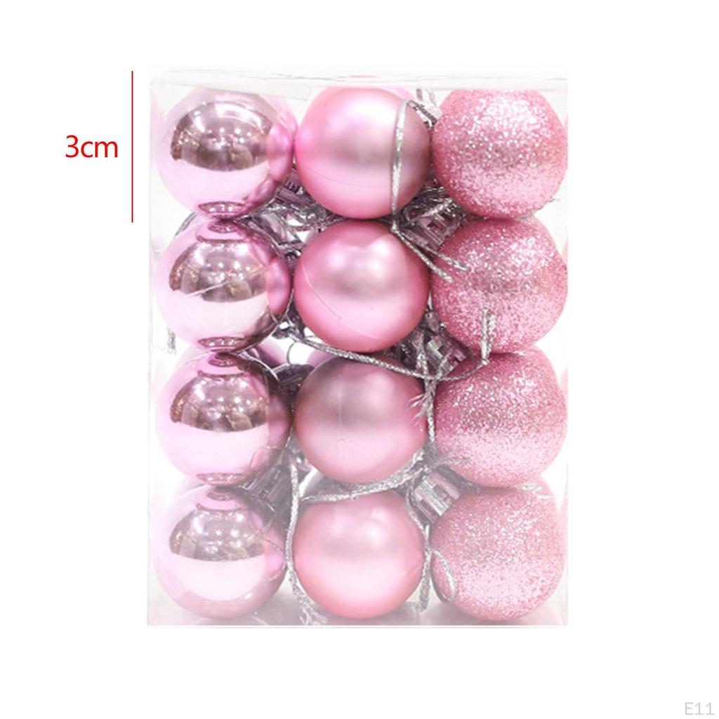 24 шт., рождественские шары, украшения, елочные подвесные украшения, набор рождественских украшений для