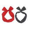 Hair Headband with Black Hair Bandana Adult Korean Style Polka Dot Elegant and Sweet Polka Dot Print Ribbon Dot Pattern 2-Piece Hoop, Women's