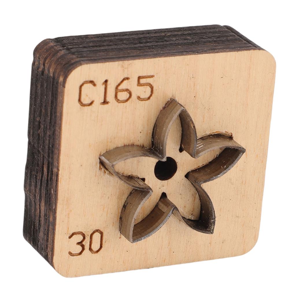 Форма для резки кожи с деревянным основанием, вырубной штамп в форме цветка для изготовления подвесок, проектов для рукоделия