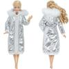 Winter Long Coat for Barbie Doll Hoodies 1/6 12 Inch Dolls Clothes Girl Toy