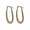 European-American Geometric Metal Oval Ear Cuffs - Women's Fashion Exaggerated Earrings Trendy Ear Jewelry