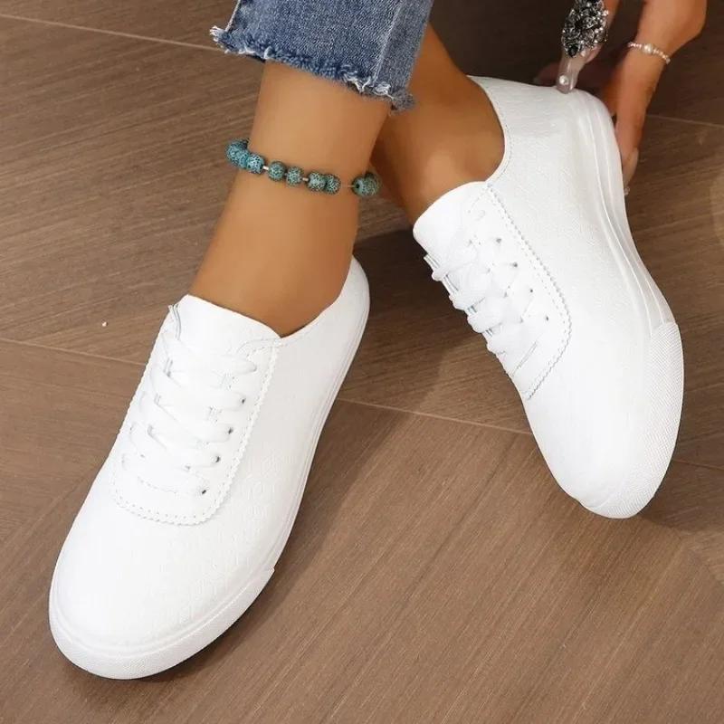 2024 2024 женские туфли на плоской подошве спортивные повседневные кроссовки женские 2024 мягкие вулканизированные туфли женские маленькие белые туфли