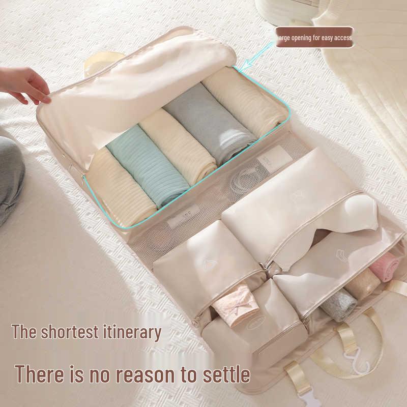 Сумка для хранения в путешествиях «Семь в одном»: Органайзер для пуховика и нижнего белья - Незаменим для деловых поездок