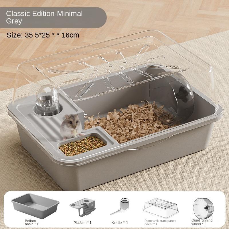 Вентилируемая среда обитания хомяка Прозрачная крышка Дом для маленьких питомцев Вилла Клетка для хомяка для кроликов Мышей