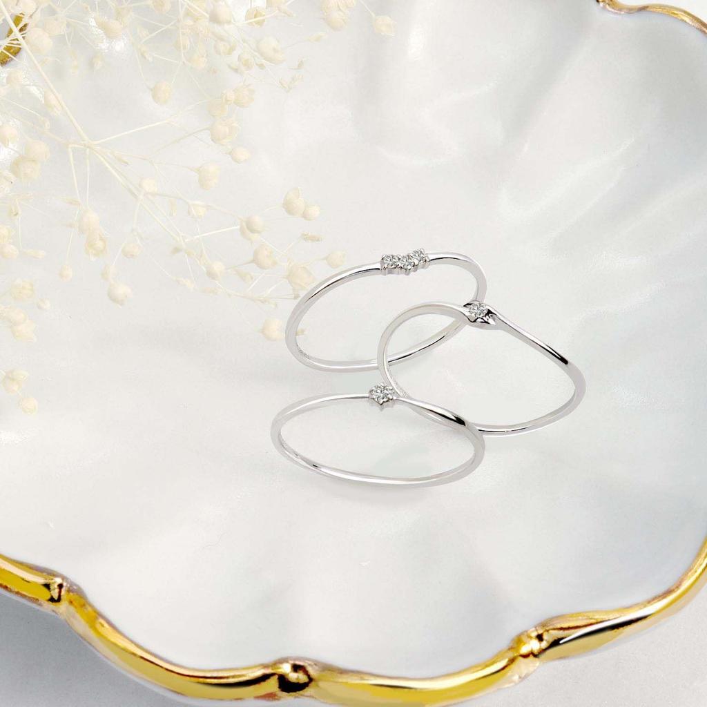 Lala Christie Бриллиант pt950 Размер Женское кольцо, 0,03 карата, V-образное, Платина, 11, lr71-0006-pt-v-11