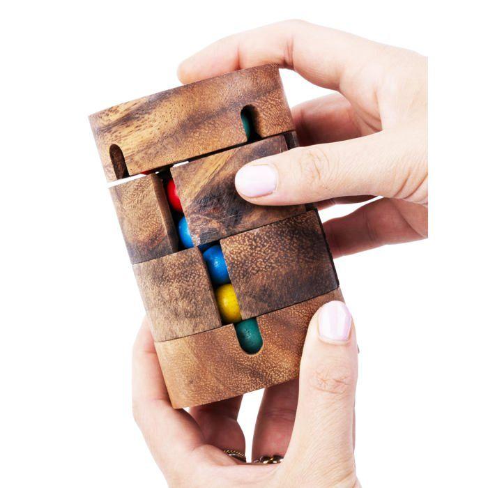 Casse-tête en bois - Engelhart - REVOLVE - Niveau difficile - 1 pièce - 7.1 x 7.1 x 10.5 cm