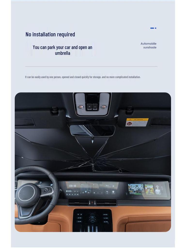 V-образный автомобильный зонт титанового золотого цвета с изогнутой ручкой для лобового стекла