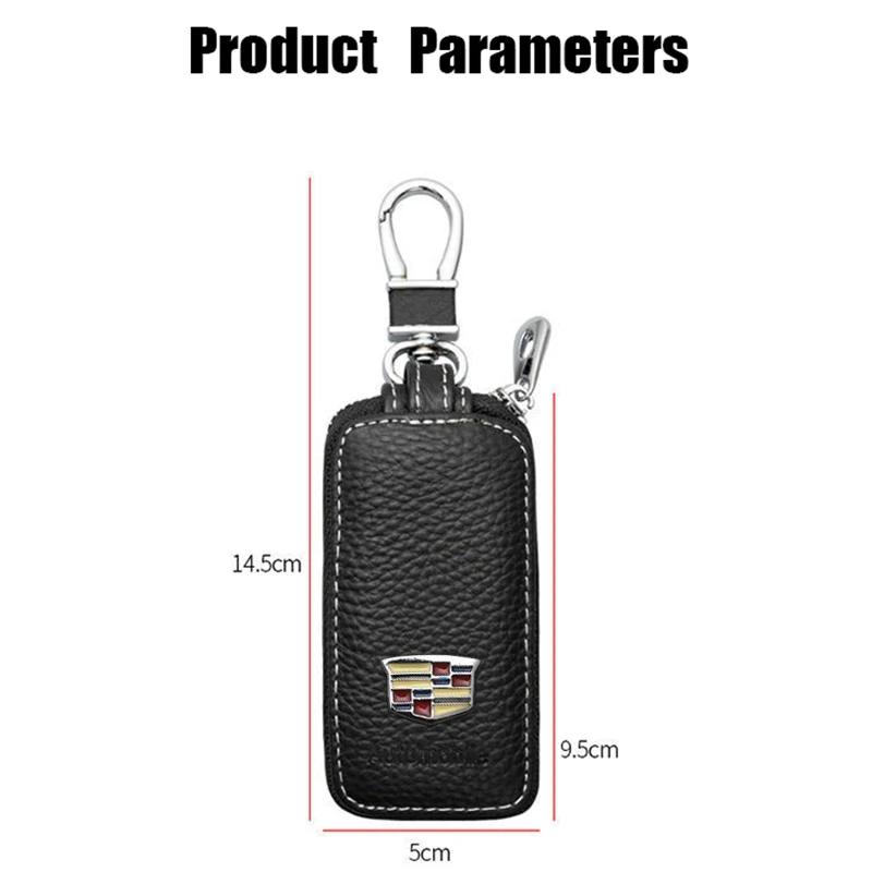 AABHX1 Leather Car Key Bag Case for Cadillac Escalade CTS ATS SRX Deville BLS XT4 XT5 XT6 STS XTS SLR XLR CT4 CT5 CT6 Auto Accessories