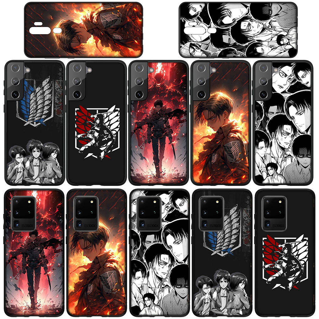 Для iPhone 17 16 15 Xiaomi Poco F7 F8 X7 C85 C75 C71 M8 Redmi Note 14 13 12 11 Pro Max 14C 13C 15C A3 A4 Чехол для телефона Леви Эрен Йегер Атака титанов