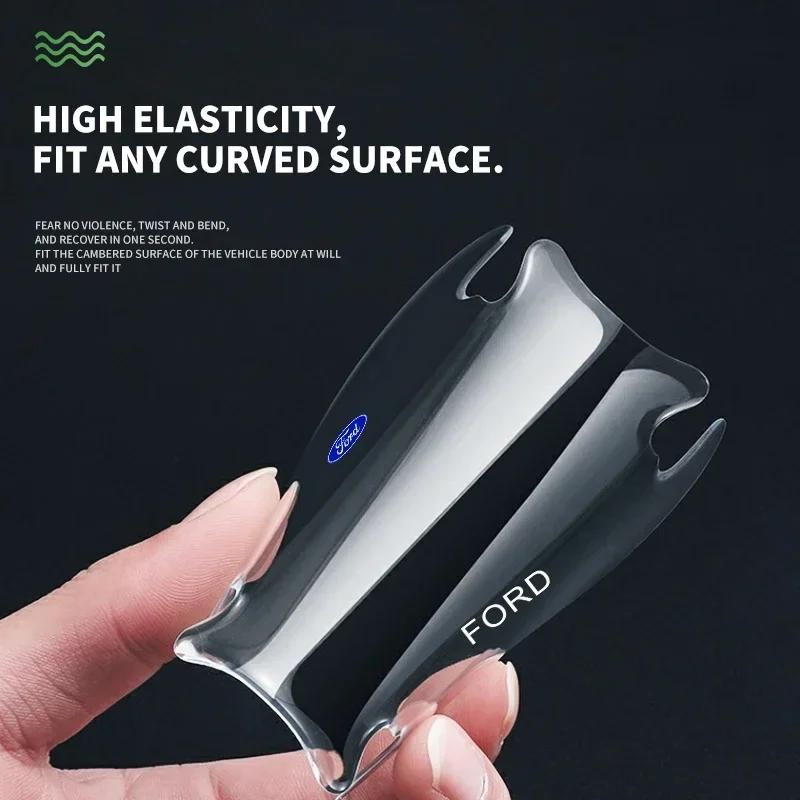 New 2026 Car Sticker Ford New 2025 Hot 4pc Car Door Edge Door Handle Door Corner Protection Film Sticker For Ford Mustang Kuga F