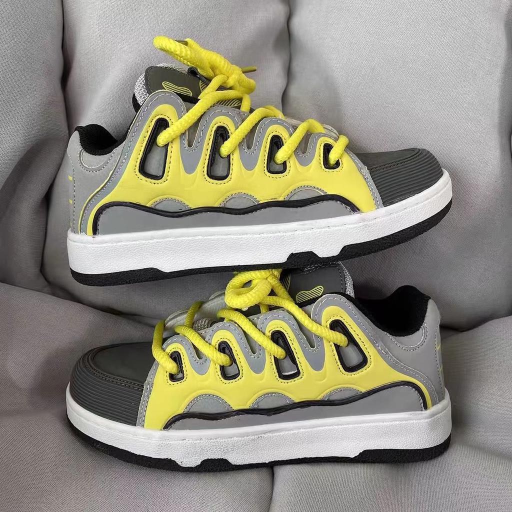 Women Luxury Man Skateboard Bread Shoes Retro National Trend Sport Shoes Board Women Skate Sne