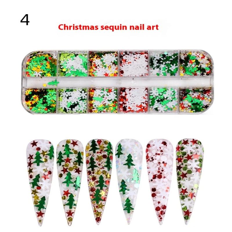 Halloween Ghost Pumpkin Shape Glitter Sequins 1 Box Holographic Festival DIY Craft Nail Decoration Art Accessories