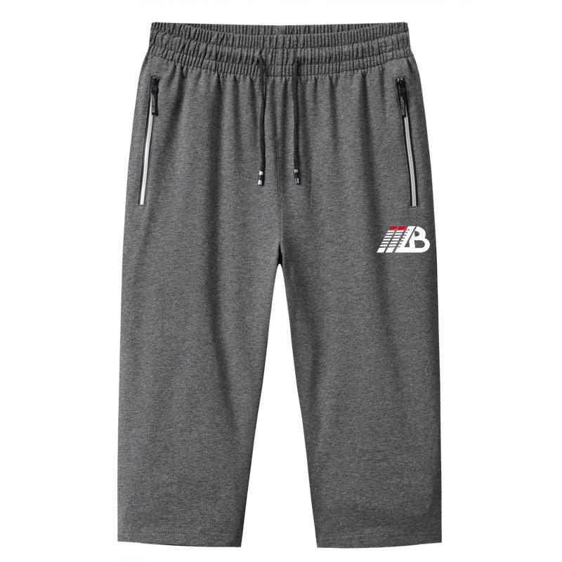 Шорты мужские летние хлопчатобумажные вязаные брюки средней длины с семью точками