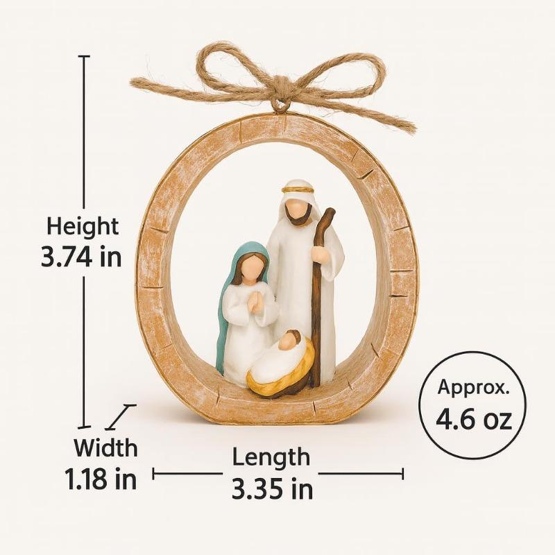 Рождественские украшения, расписанные вручную статуэтки из смолы, подвески и подарки