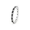 RAINDROP JEWELRY Raindrop Black Baguette 2MM Brilliant Eternity Ring [S925]