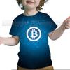 Kids Bitcoin 3D Print Tshirts Toddler Cartoon Anime T Shirt Summer Children Short Sleeves T-shirts Baby Boys Girls Tops Tee Gift