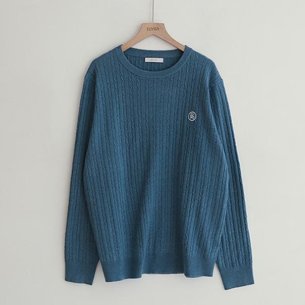 ELYSIA Rib Cable Round Knit T-Shirt