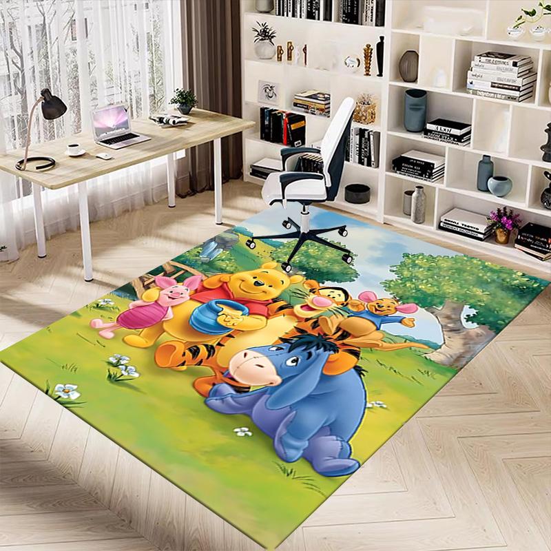 1pc Piglets Big Movie Adventure Carpet for Playroom Bedroom Living Room Sofa Home Decor,kids Game Area Rug Non-slip Floor Mat Y72919