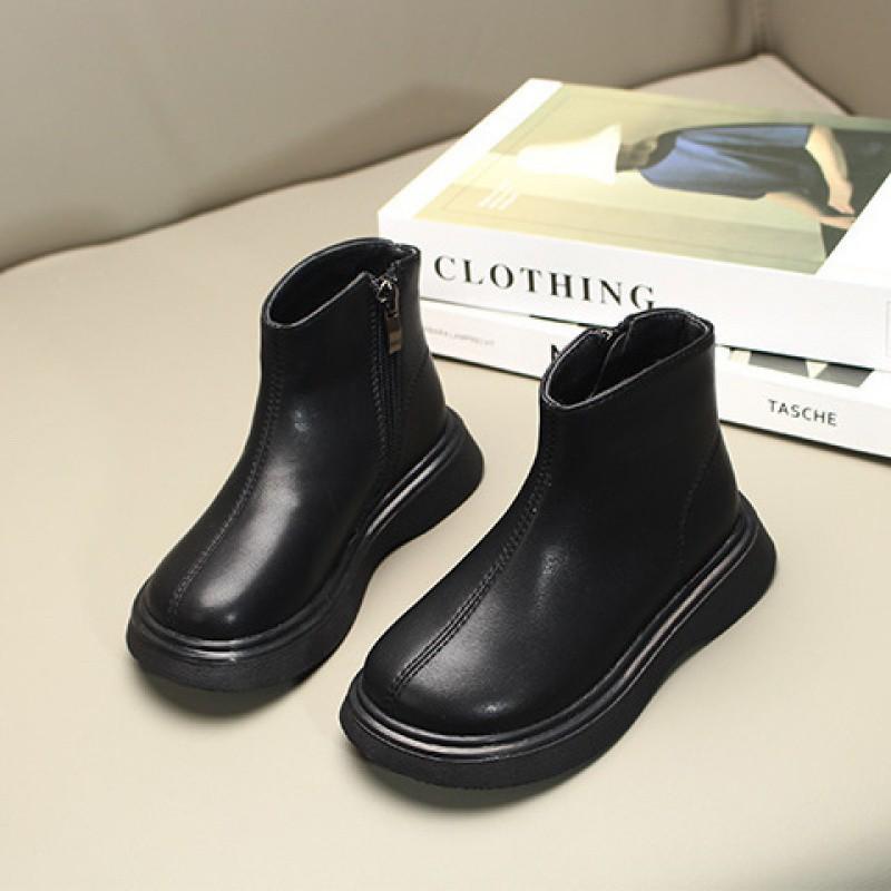 Fashion Retro Children's Leather Boots Spring and Autumn Baby Short Boots Casual Simple Children's Boots