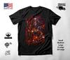 Skull Face Feathered Warrior Woman T-Shirt Black Unisex S-2XL