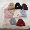 Simple Style Letter Embroidery Versatile Woolen Hat Autumn and Winter New Fashion Knitted Hat