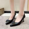 Women's Heels Women's Trend 2024 Stilettos Pointed Toe Elegant Dress Shoes Luxury Office Casual Pumps Black High Heels Shoes
