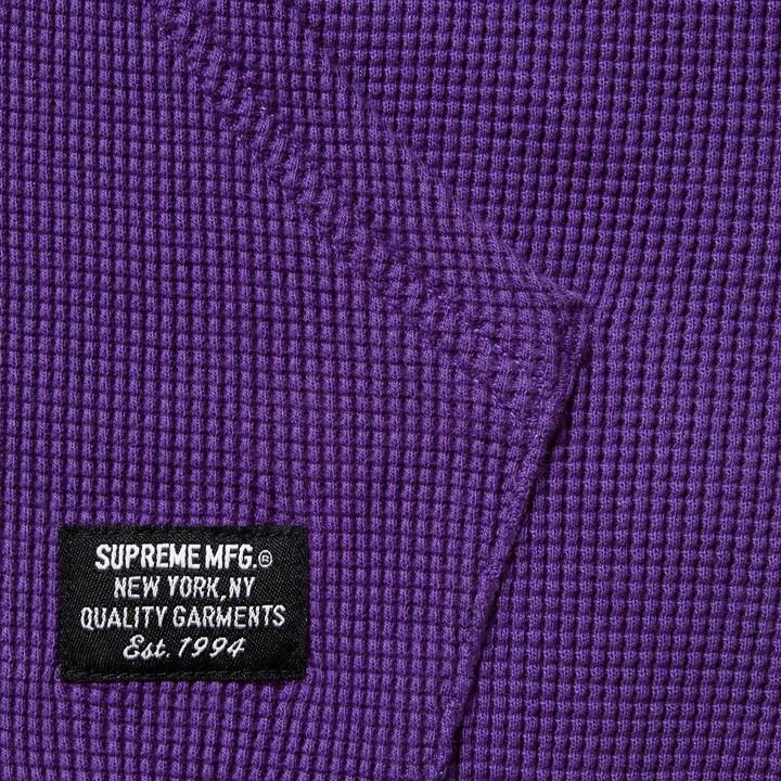Supreme Фиолетовая термокуртка на молнии с капюшоном